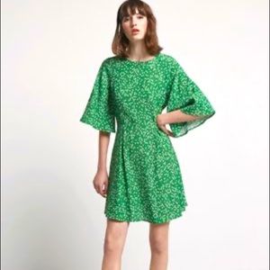 Nobody’s Child Penelope Ditsy Floral Wide Fluted Sleeve Mini Dress 10